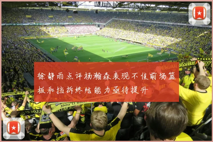 徐静雨点评杨瀚森表现不佳前场篮板和挡拆终结能力亟待提升